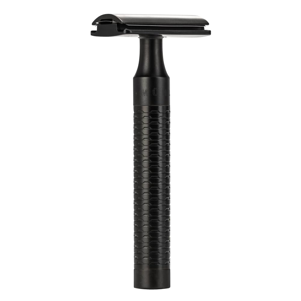 MÜHLE Rocca Traditional Safety Razor - Jet Black Closed Comb