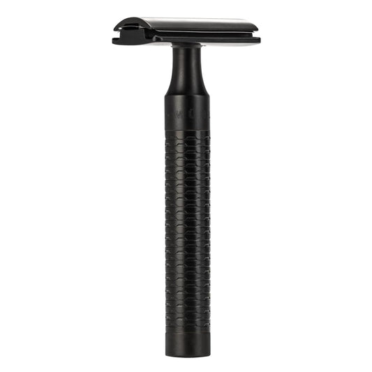 MÜHLE Rocca Traditional Safety Razor - Jet Black Closed Comb
