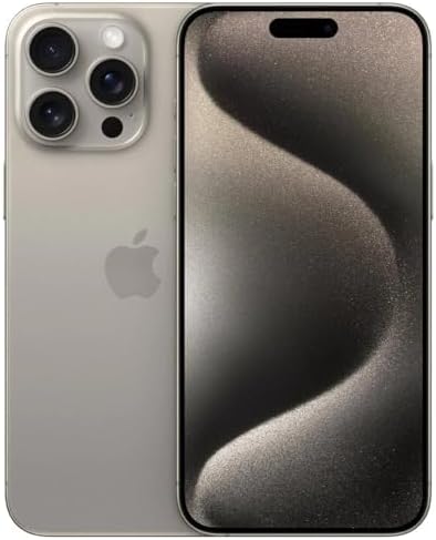 Apple iPhone 15 Pro Max 512GB Natural Titanium - Unlocked (Renewed Premium)