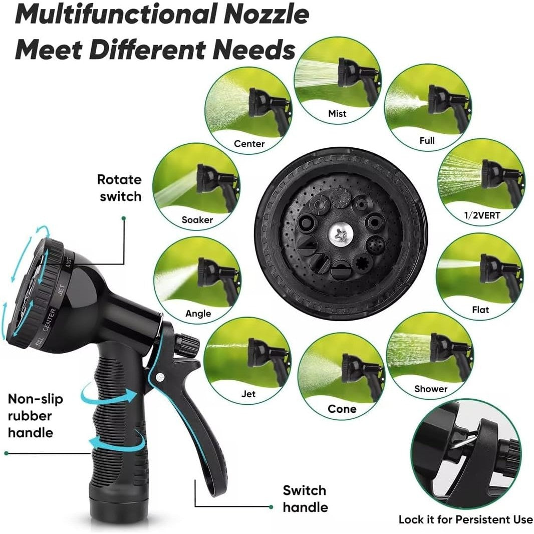 Kebose Stainless Steel Garden Hose 50ft with 10 Nozzles New — photo 3