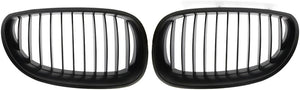 uxcell Matte Black Front Kidney Sport Grilles for BMW E60 E61 5 Series M5 2003-2009