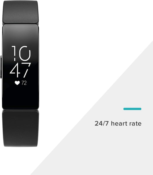 Fitbit Inspire HR Heart Rate and Fitness Tracker, One Size (S and L Bands Included), 1 Count