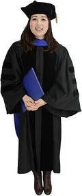 CLERKMANS Unisex Deluxe Doctoral Graduation Gown Set 54XL