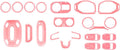 Jeliker Pink Interior Trim Kit for Jeep Wrangler JL JLU Gladiator JT 2018-2023 - 21pcs