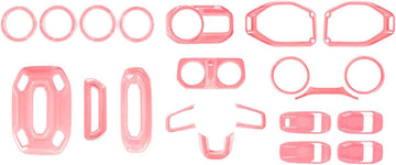 Jeliker Pink Interior Trim Kit for Jeep Wrangler JL JLU Gladiator JT 2018-2023 - 21pcs