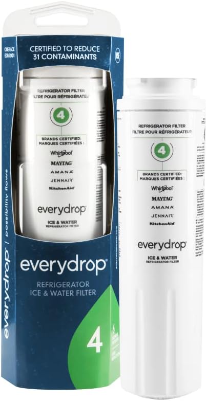 EveryDrop by Whirlpool Ice and Water Refrigerator Filter 4 EDR4RXD1 Single-Pack