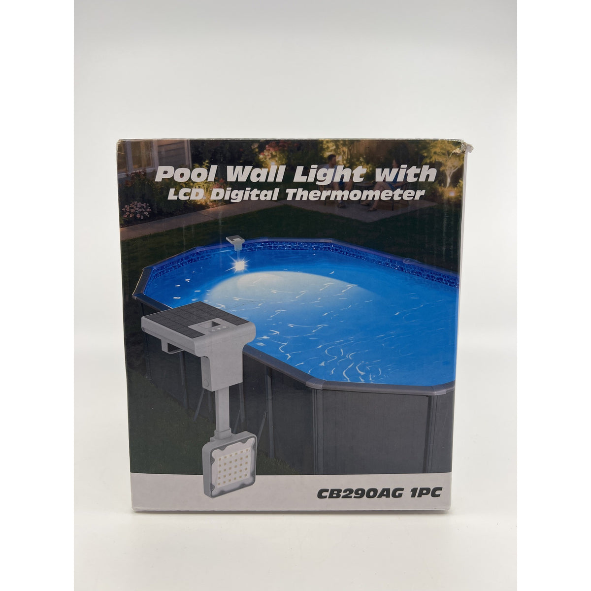 LightHacker CB290AG Solar Pool Light LCD Thermometer 30 LED Gray Factory Sealed — photo 3