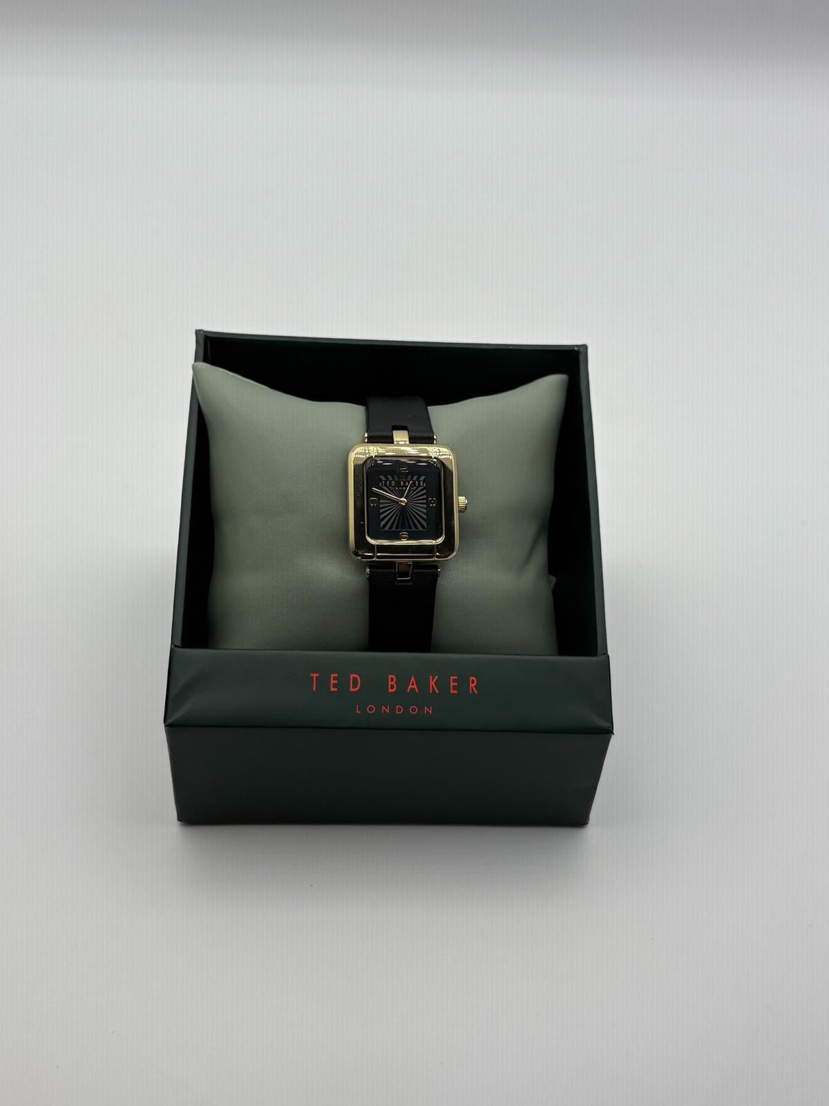 Ted Baker Ladies Black Vegan Leather Strap Watch (Model: BKPMSS3019I)
