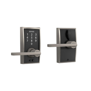 Schlage Touch Electronic Lock Century Lever Satin Nickel Open Box — photo 7
