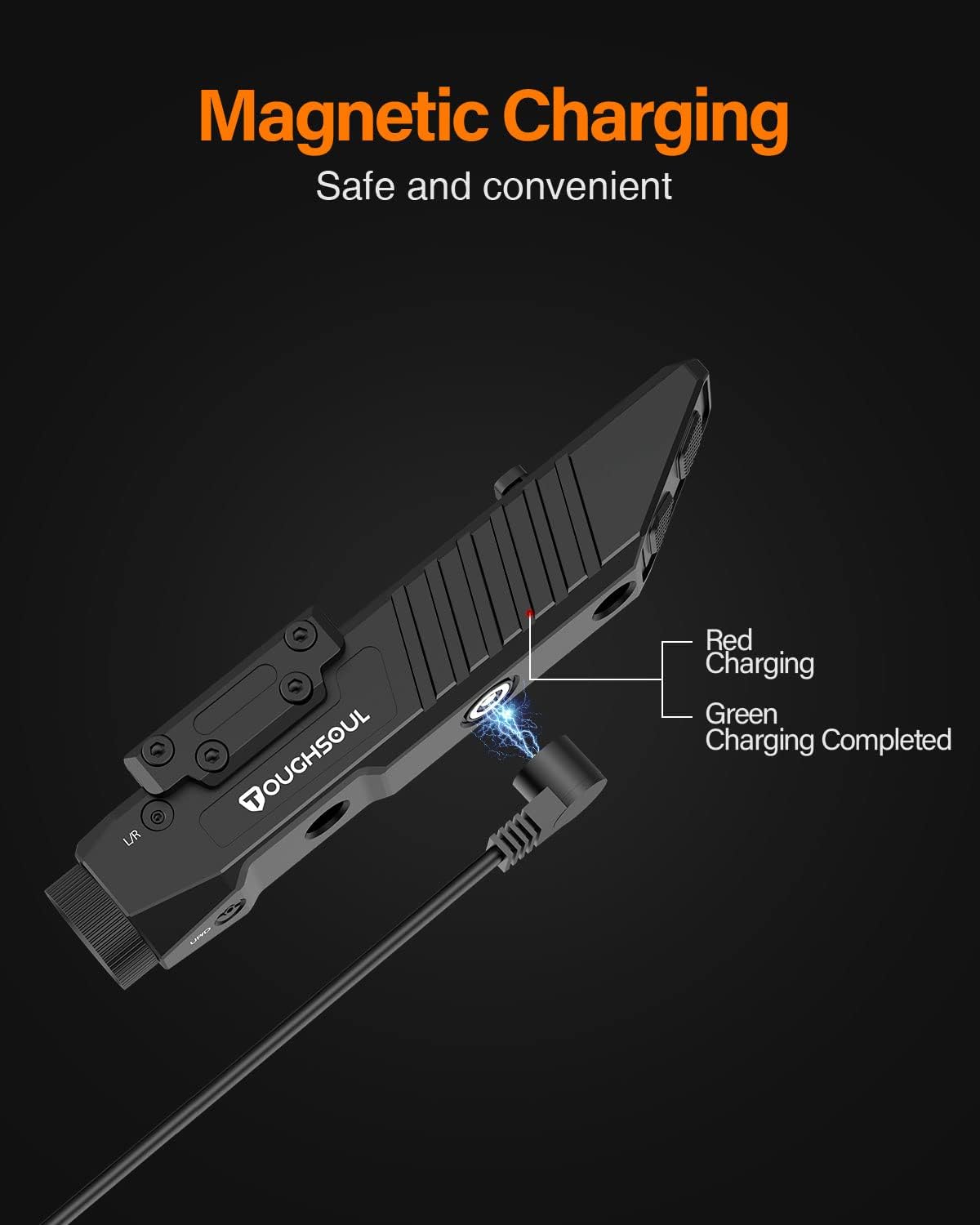 TOUGHSOUL Tactical Flashlight Green Laser Sight Combo