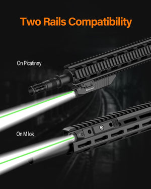 TOUGHSOUL Tactical Flashlight Green Laser Sight Combo