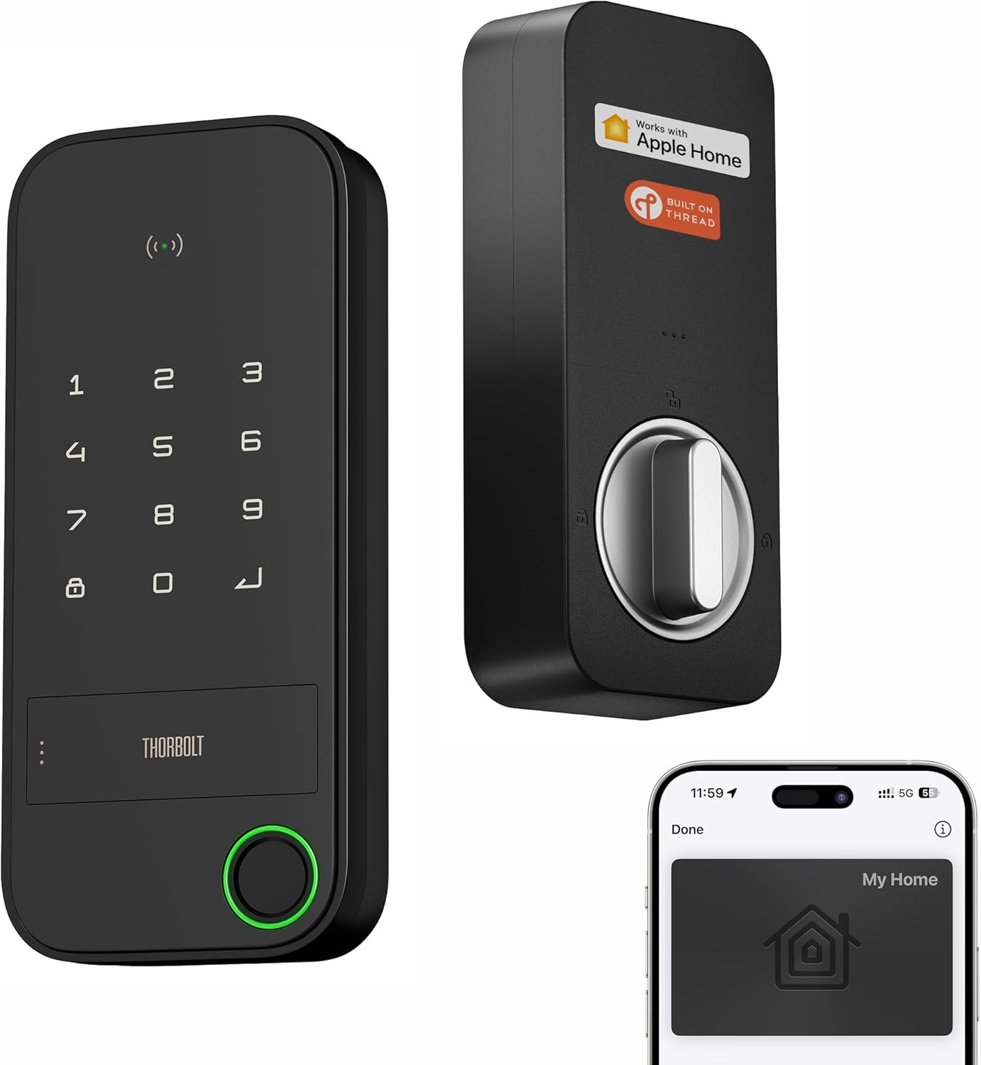 X1 Apple Home Key Tap to Unlock Smart Keyless Entry Door Lock with Fingerprint