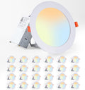 LEDIARY 24 Pack 6CCT LED Recessed Lighting 6 Inch