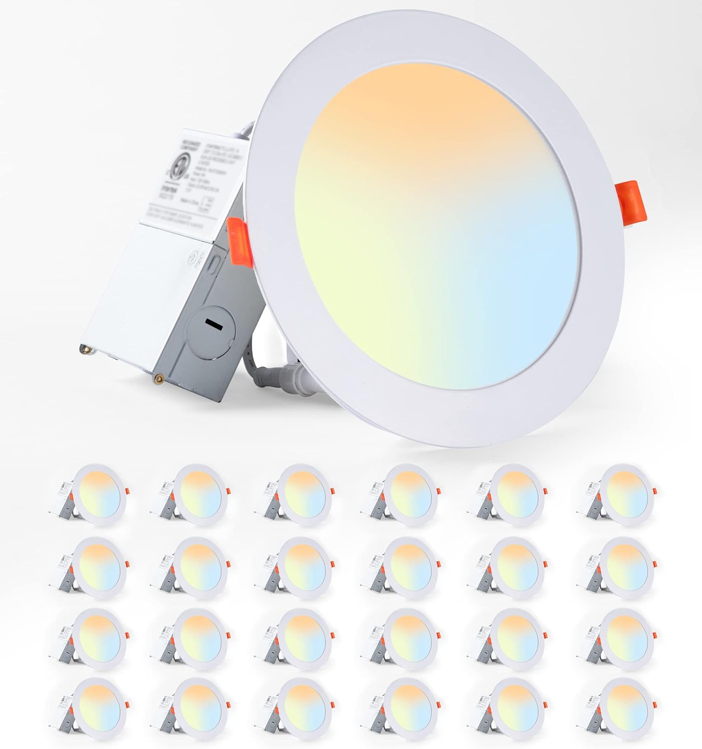 LEDIARY 24 Pack 6CCT LED Recessed Lighting 6 Inch