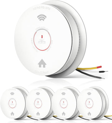 SITERWELL Hardwired Interconnected Smoke and Carbon Monoxide Detector Combo