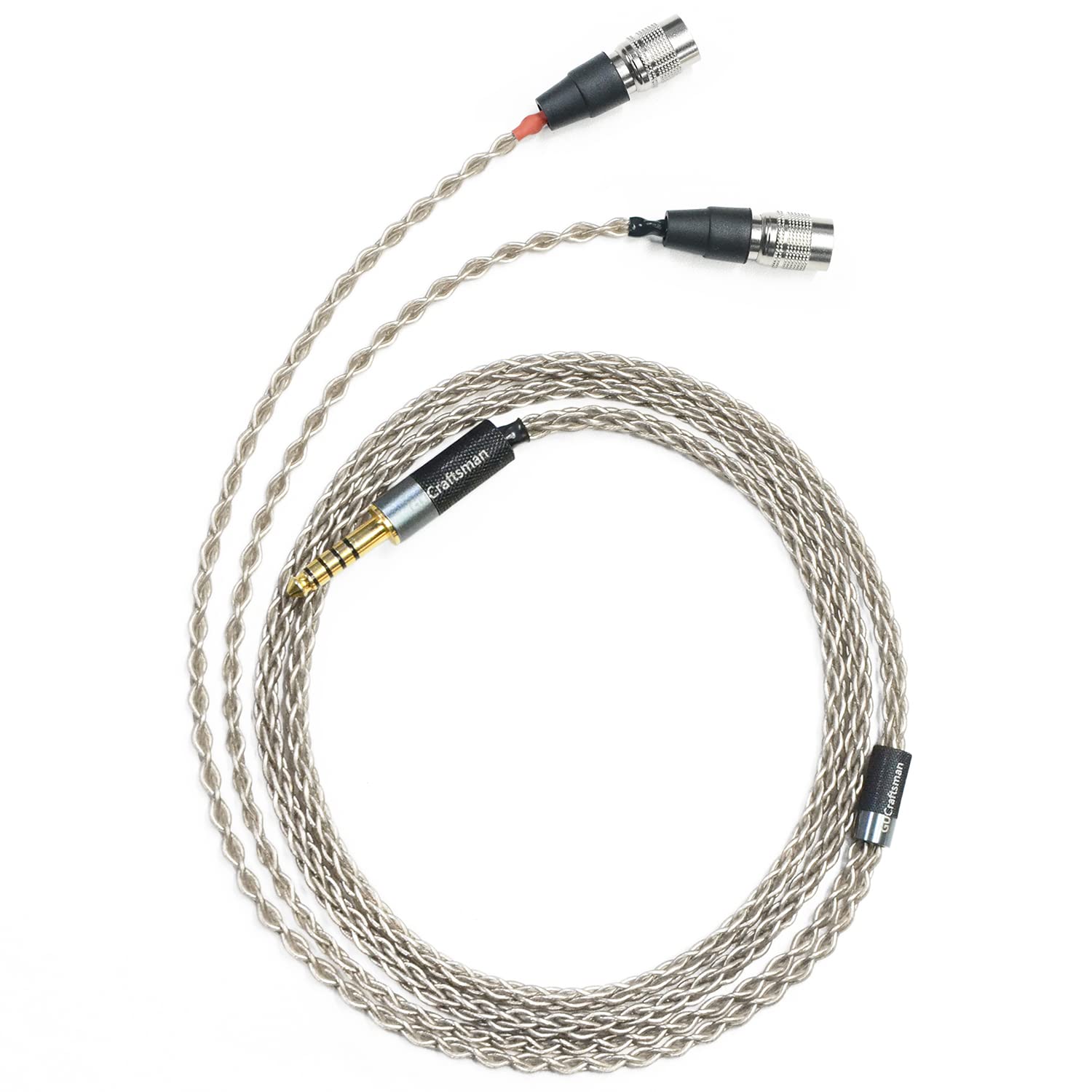 GUCraftsman 6N Single Crystal Silver Headphone Cable 4.4mm Plug for Dan Clark Audio Aeon 2