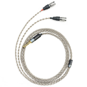 GUCraftsman 6N Single Crystal Silver Headphone Cable 4.4mm Plug for Dan Clark Audio Aeon 2