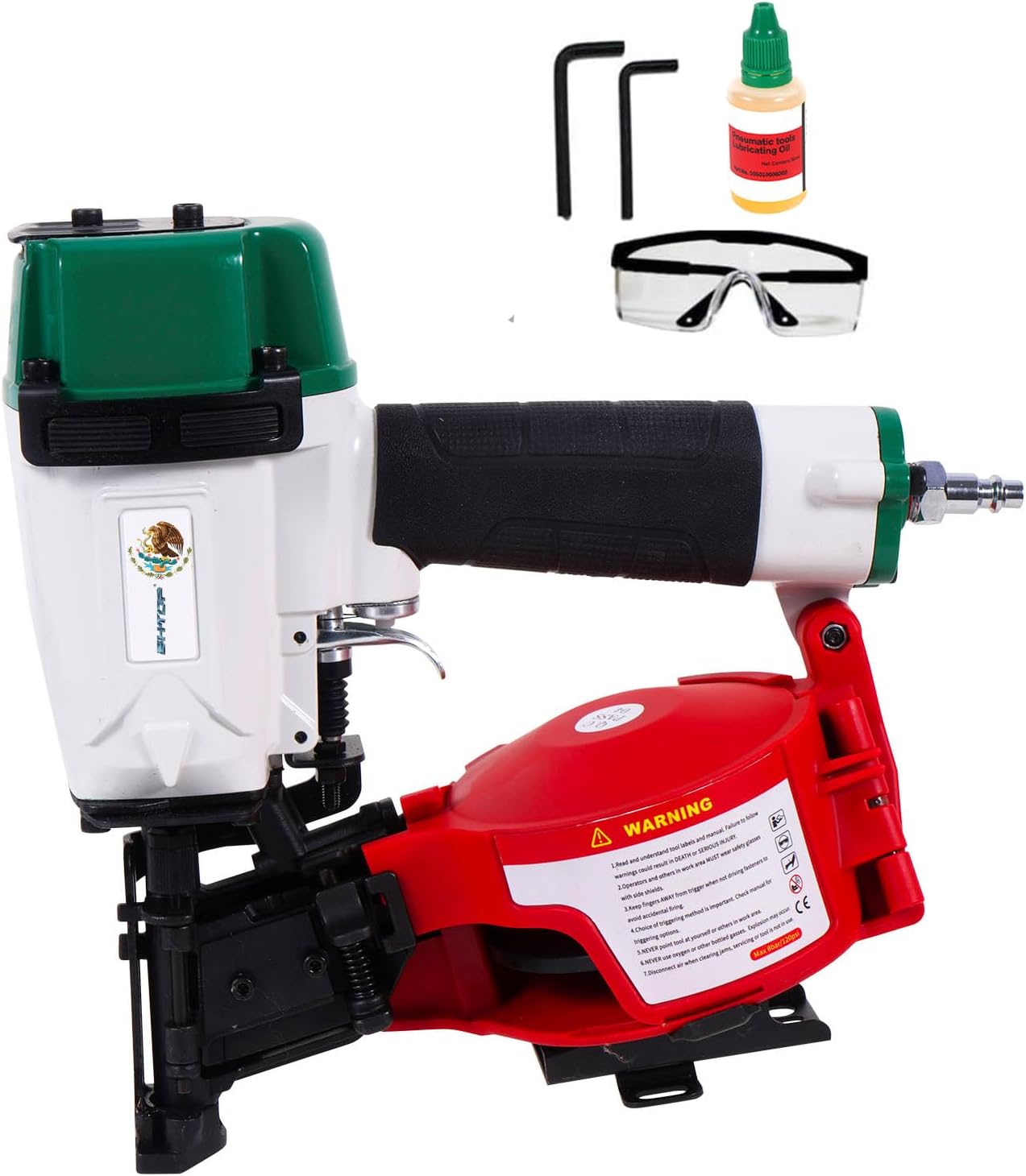 green and red nailer