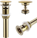 AUU Waterfall Brushed Gold Vanity Sink Faucet