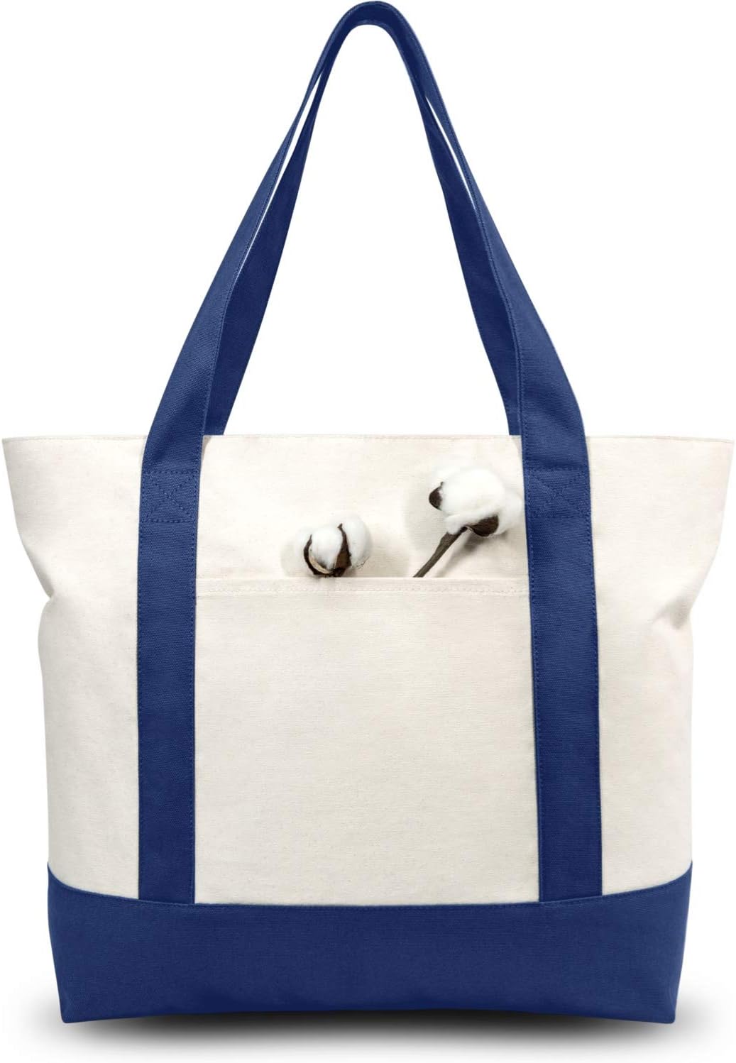 canvas tote bags with external pocket