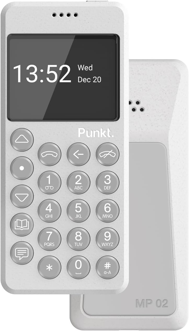 Punkt MP02 4G LTE Minimalist Mobile Phone - Light Grey