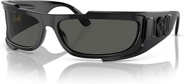 Versace Man Sunglasses Black Frame Dark Grey Lenses 67MM