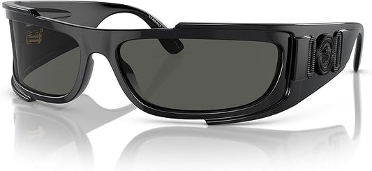 Versace Man Sunglasses Black Frame Dark Grey Lenses 67MM