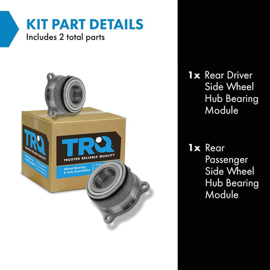 TRQ Wheel Hub Bearing Module Rear LH & RH 2 Piece Set for Nissan Frontier & Xterra