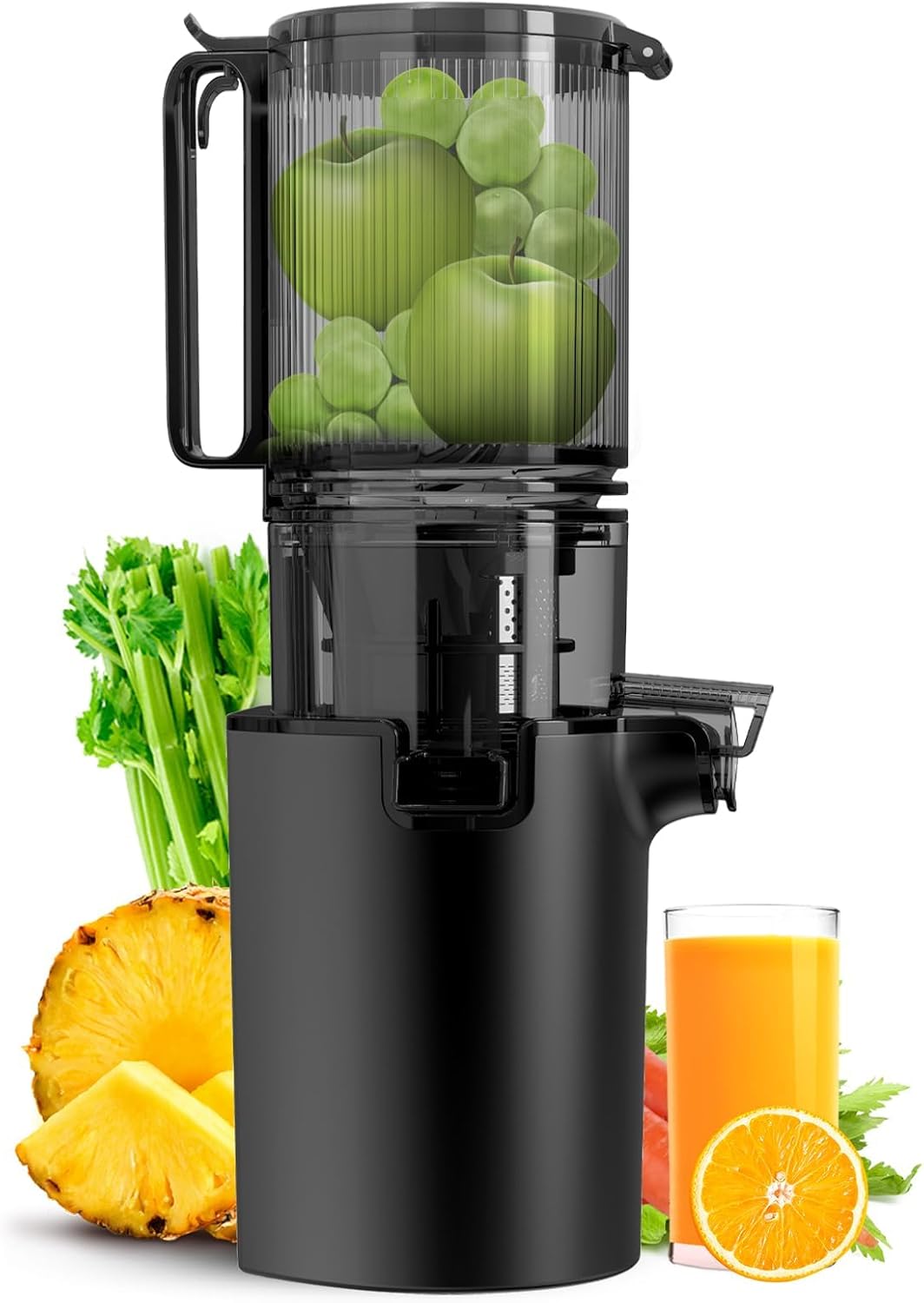 Cold Press Juicer with 5.8 inch Wide Feed Chute and 400W Motor