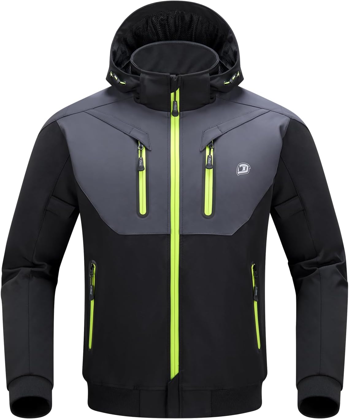 BORLENI Winter Motorcycle Jacket Mens CE Armored Cold Weather Motorbike Riding Jacket with Thermal Liner and Hood - Windproof XL