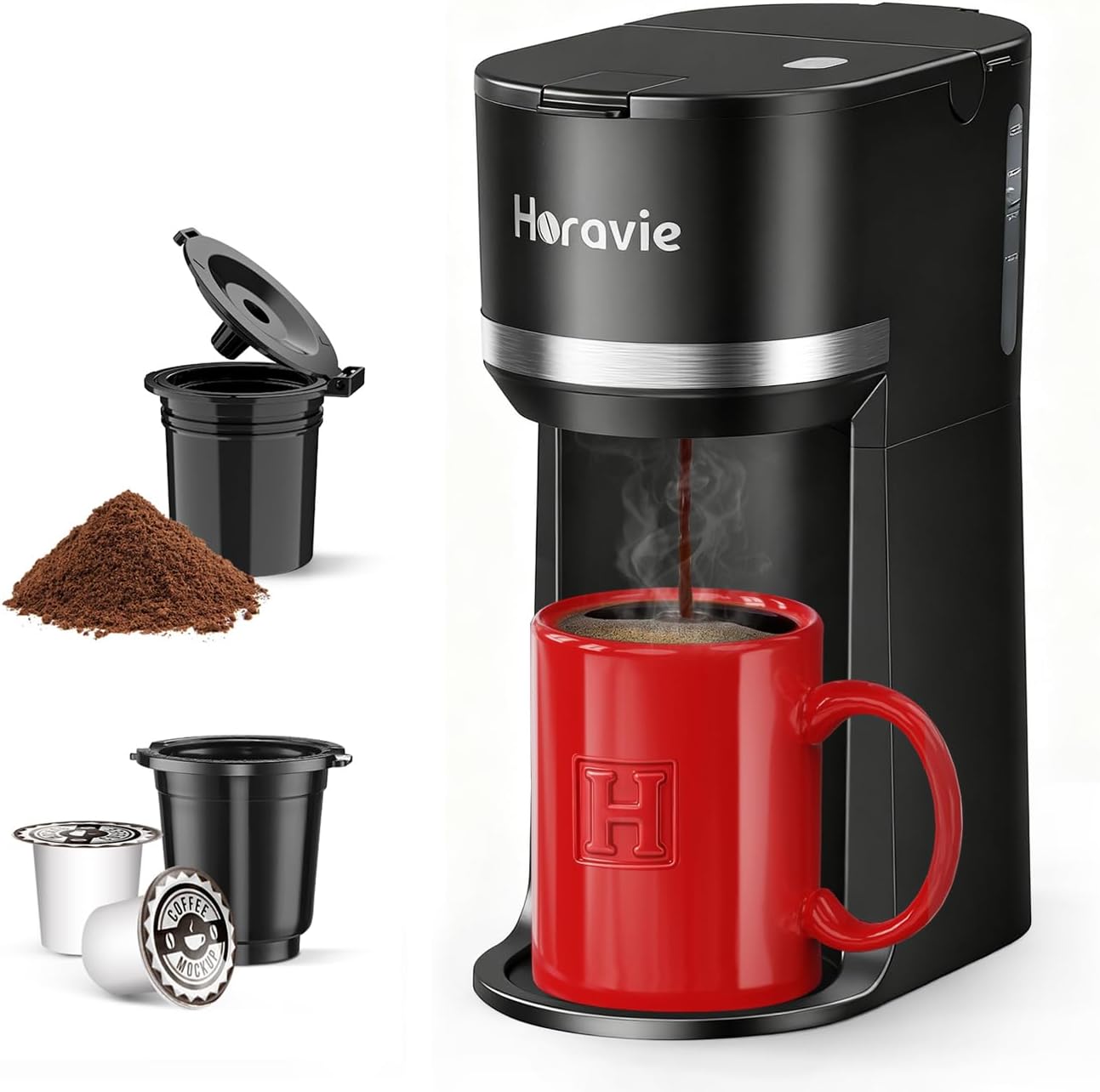 Black Horavie Mini Coffee Maker