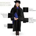 CLERKMANS Unisex Deluxe Doctoral Graduation Gown Set 54XL