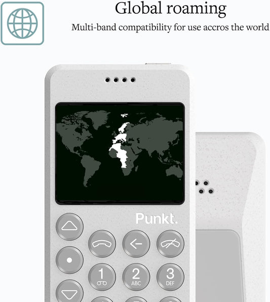 Punkt MP02 4G LTE Minimalist Mobile Phone - Light Grey