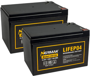 Nermak 12V 12Ah LiFePO4 Battery Pack