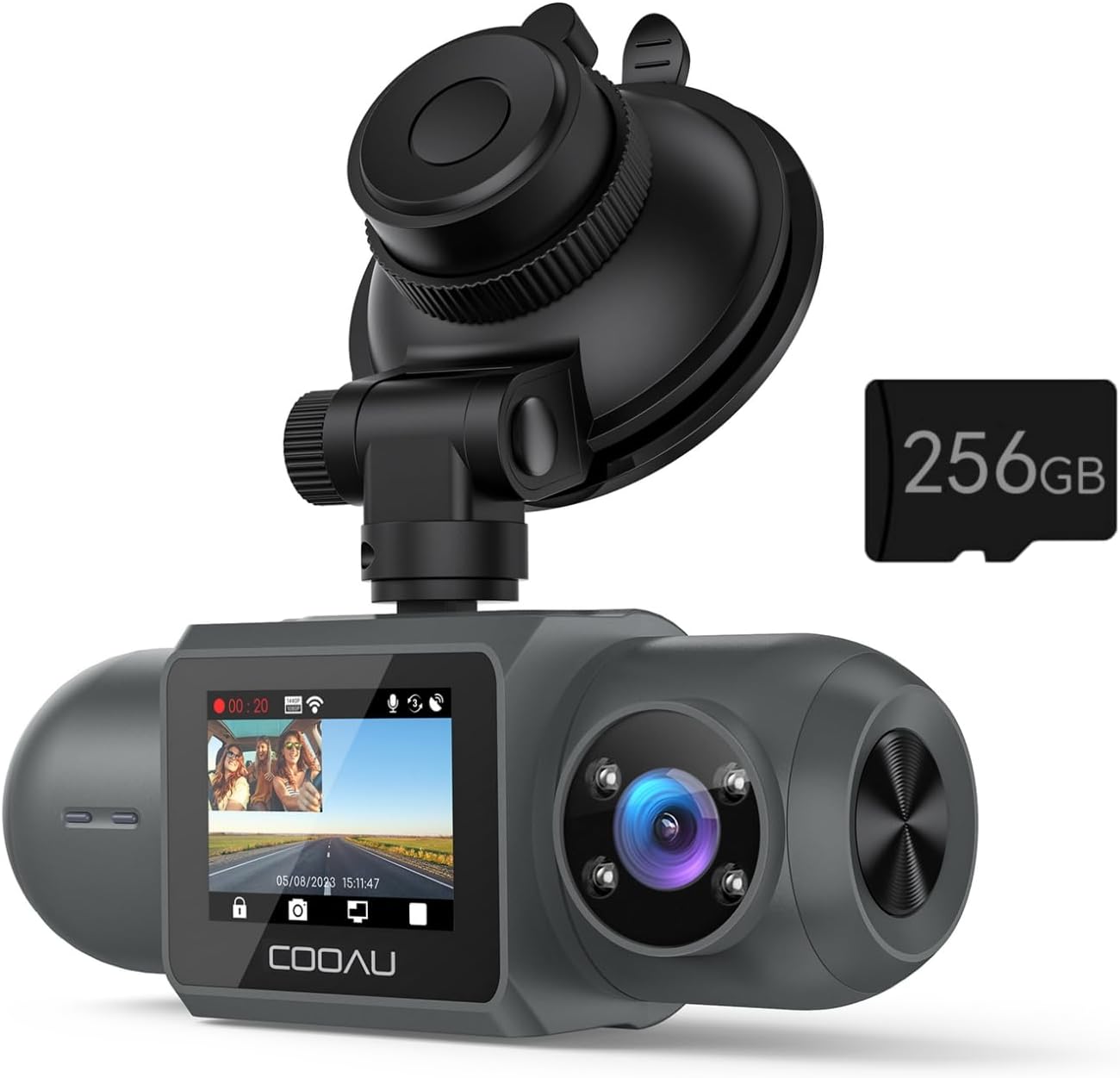 COOAU 4K Dash Cam D30S