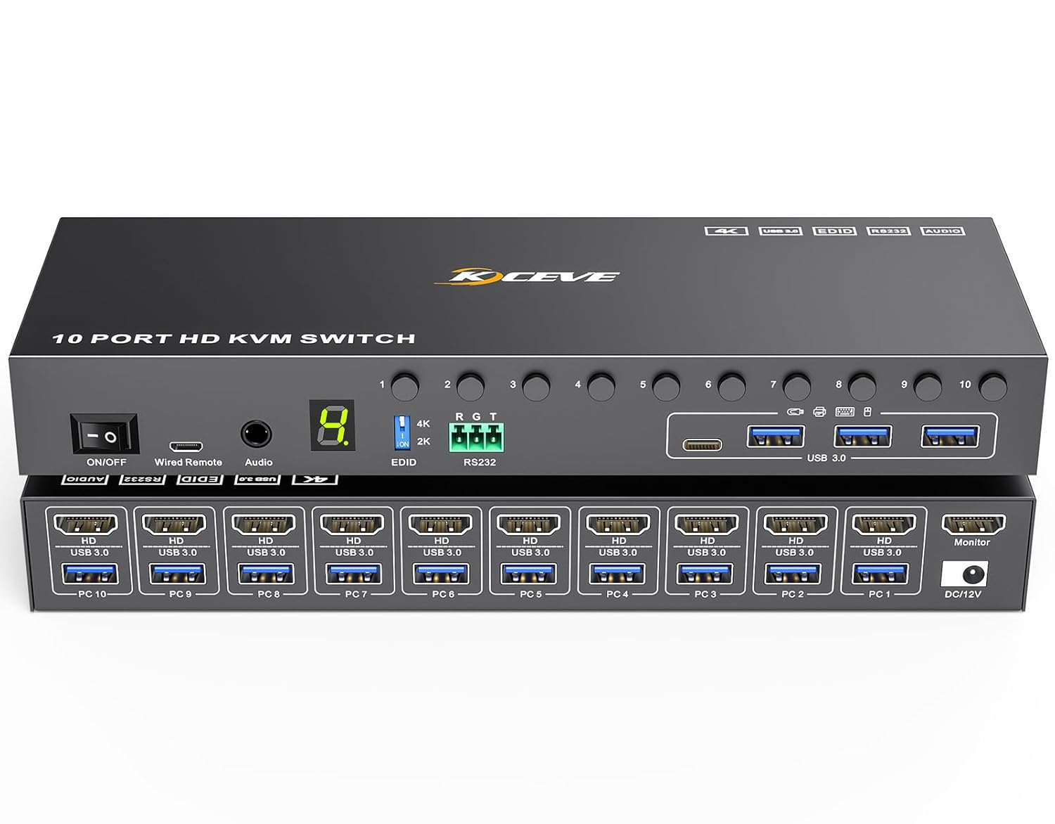 MLEEDA KVM Switch connected to multiple computers