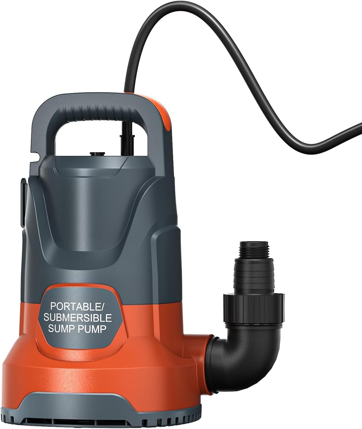 Sump Pump Submersible Water Pump 1HP 4500 GPH Portable Transfer Utility Pump for Pool Draining and Basement Flooding