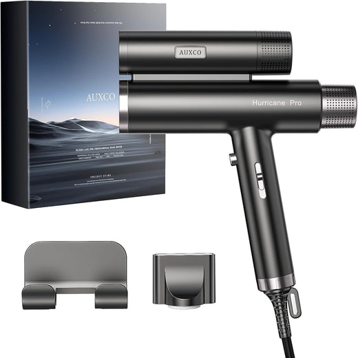 AUXCO Hurricane Pro Professional Hair Dryer – 216,000 RPM Dual Brushless Motor for Salon & Home Use