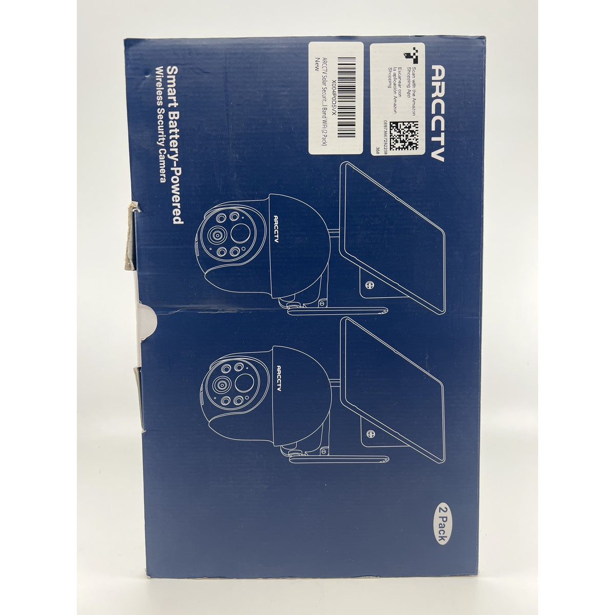 ARCCTV Q01 Solar Security Camera 4MP Wireless Outdoor 2 Pack Open Box — photo 1