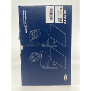 ARCCTV Q01 Solar Security Camera 4MP Wireless Outdoor 2 Pack Open Box — photo 1