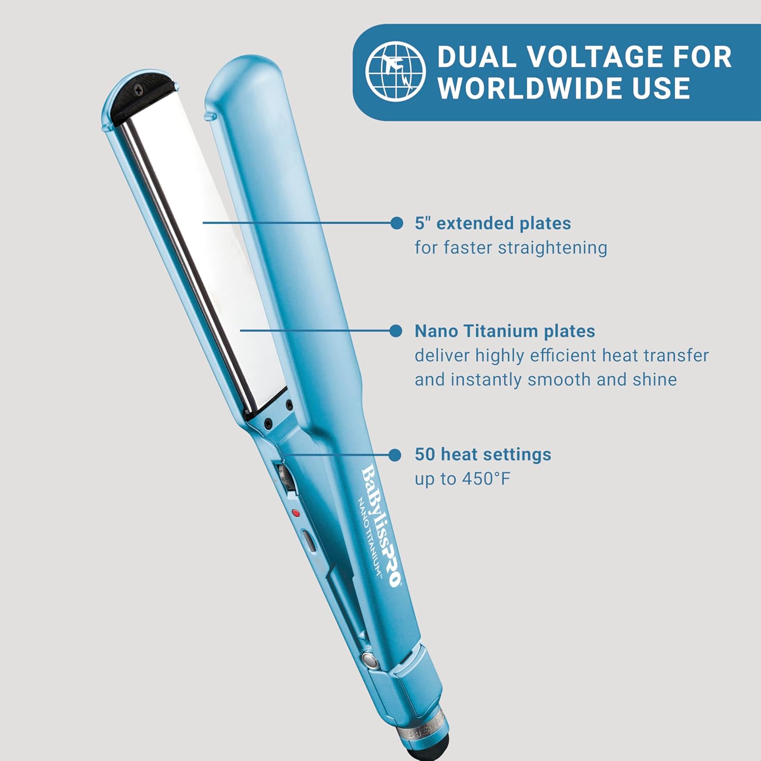 BaBylissPRO Nano Titanium 1.5-Inch Ultra-Thin Hair Straightener