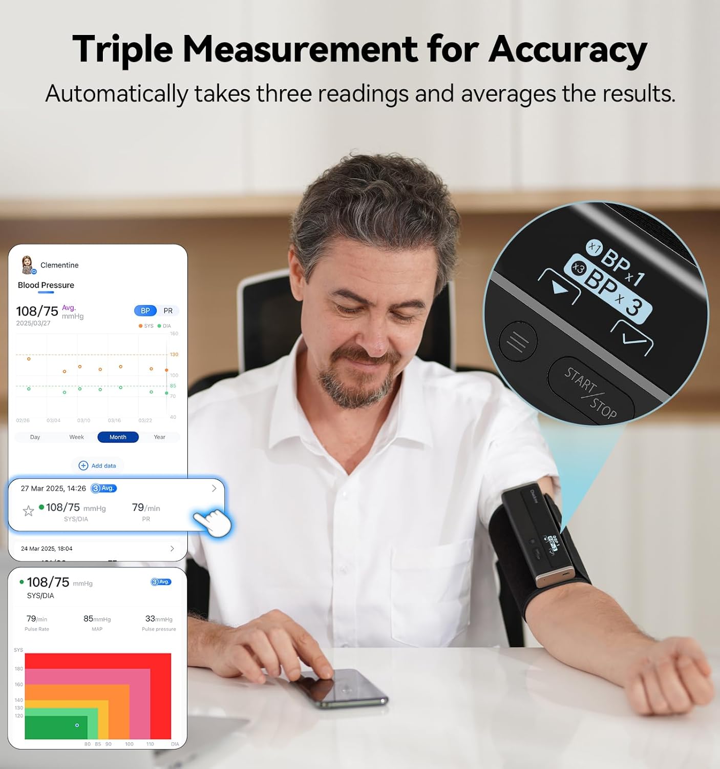 Checkme WiFi Blood Pressure Monitor with Arm Cuff