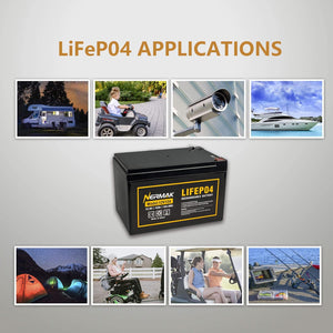Nermak 12V 12Ah LiFePO4 Battery Pack