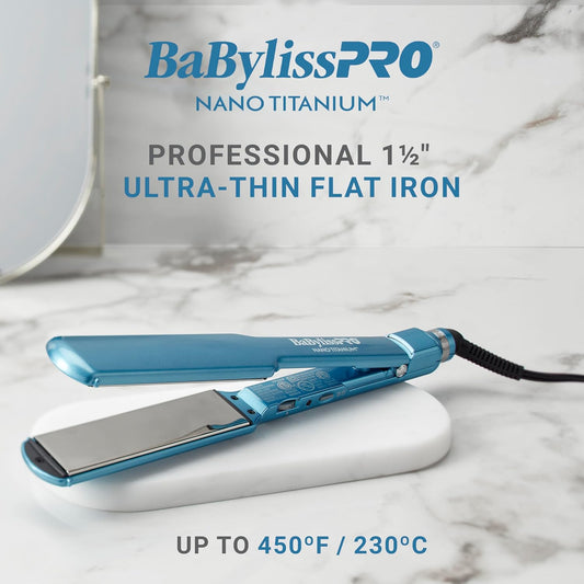 BaBylissPRO Nano Titanium 1.5-Inch Ultra-Thin Hair Straightener