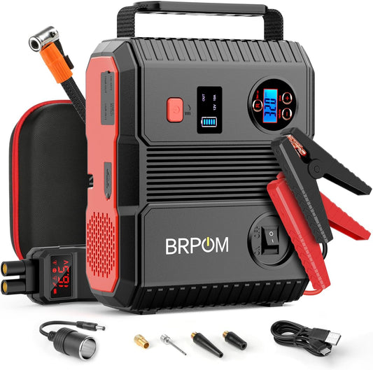BRPOM Car Jump Starter with Air Compressor