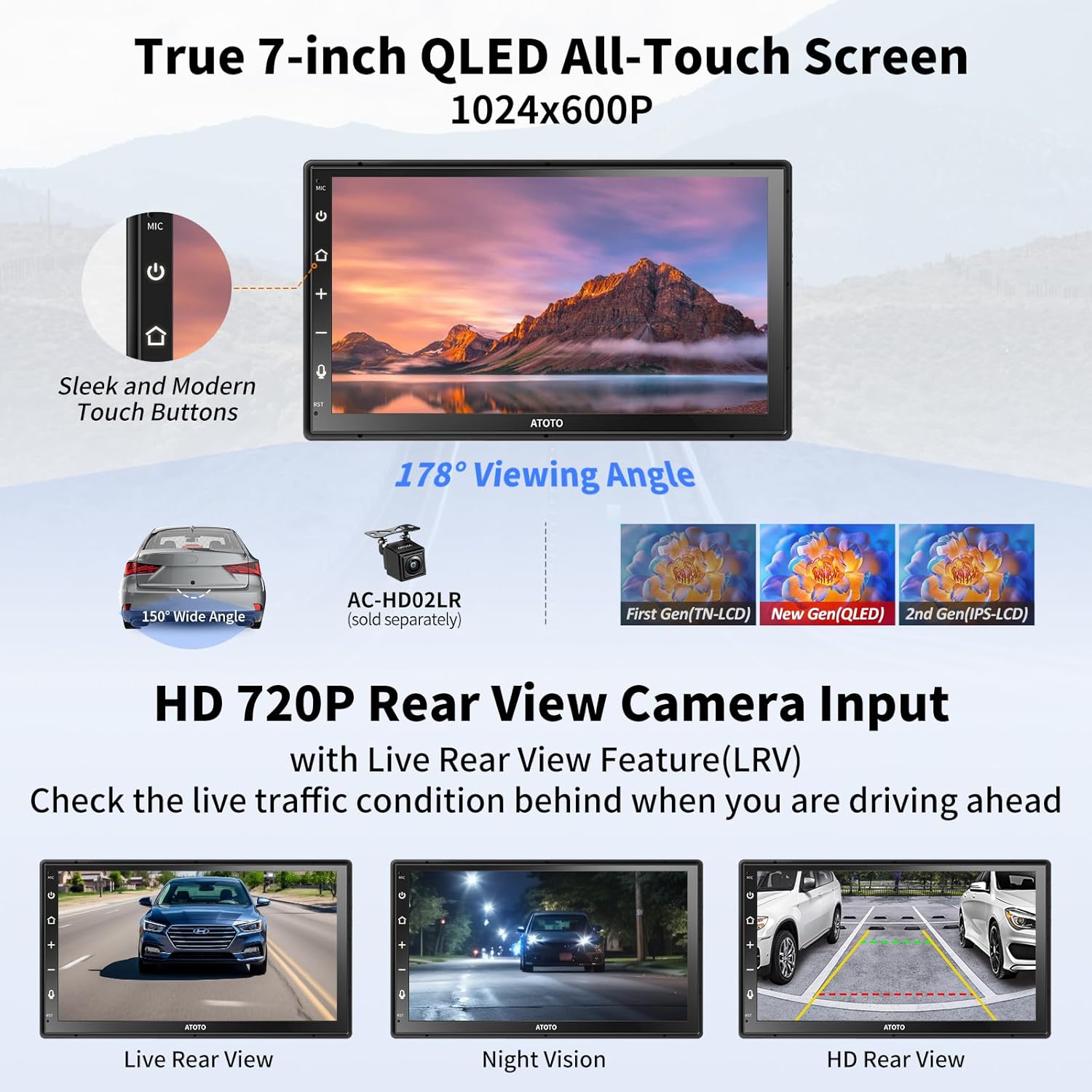 ATOTO A6 PF 7" Double DIN Car Stereo