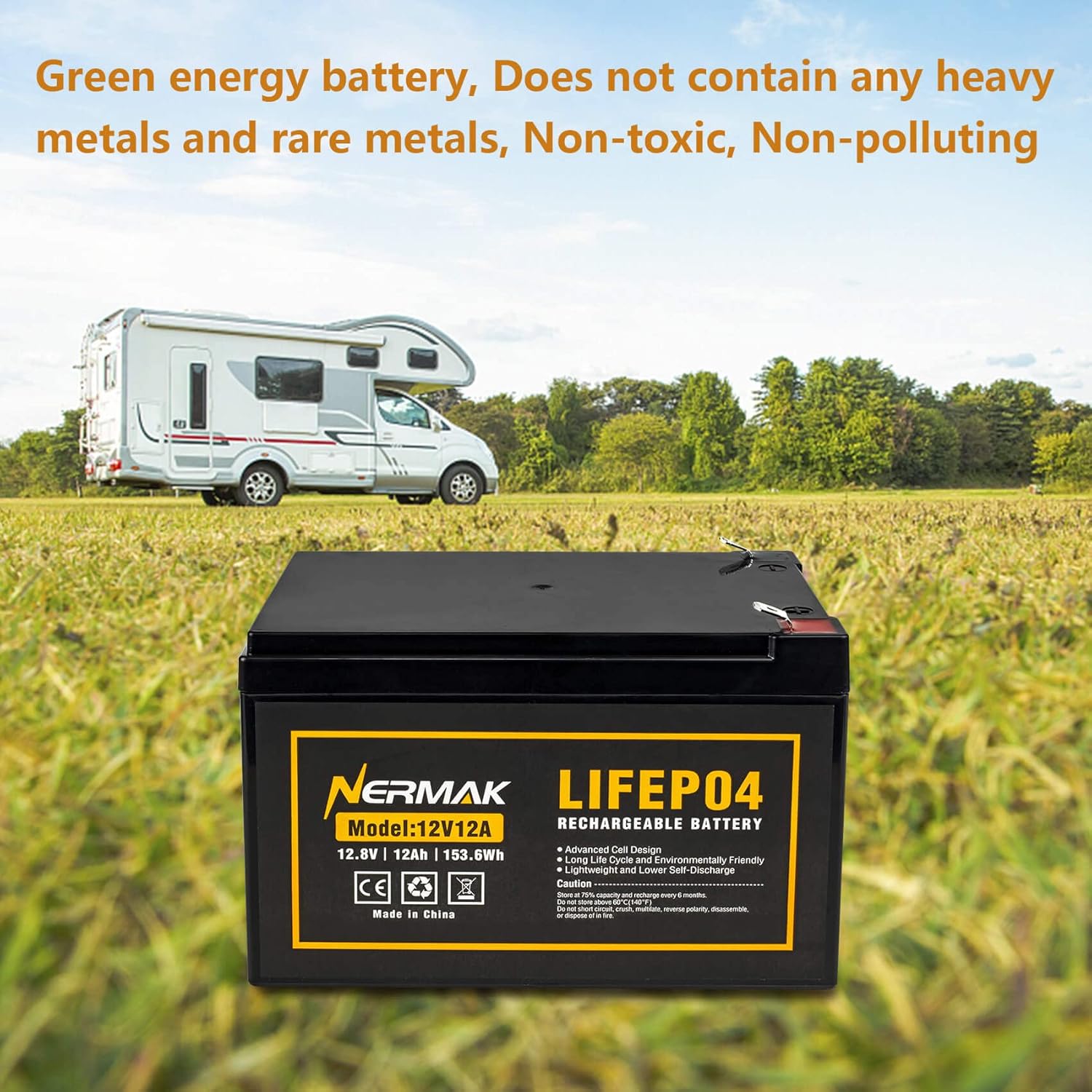 Nermak 12V 12Ah LiFePO4 Battery Pack