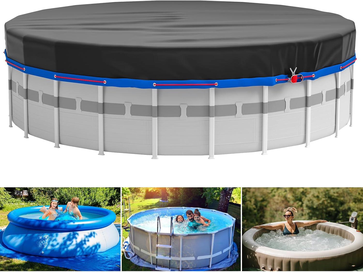 MIXC 24 Ft Round Pool Cover