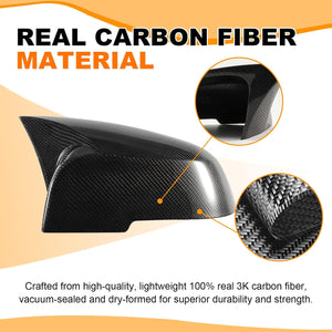 Real Carbon Fiber Mirror Trim Covers for BMW 2