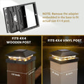 JOFIOS Solar Post Cap Lights 16-Pack
